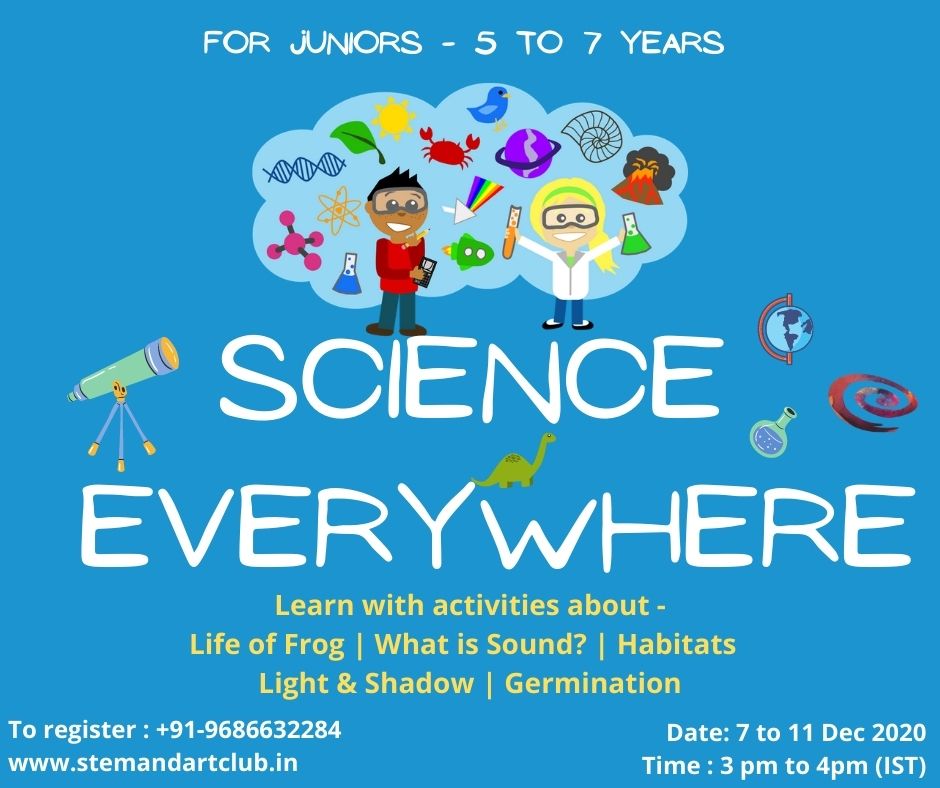 Junior Kids (Science Everywhere) – 7 to 11 Dec 2020